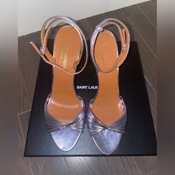 SAINT LAURENT: TINA HIGH HEEL SANDALS - Picture 7 of 10